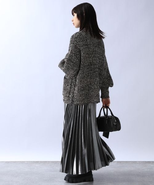 JEANASIS（ジーナシス）の「MIXヤーンオーバークルーカーディガン/989706（カーディガン/ボレロ・レディース・ブラック系その他/ホワイト系その他/ピンク系その他・FREE）」の14枚目の写真