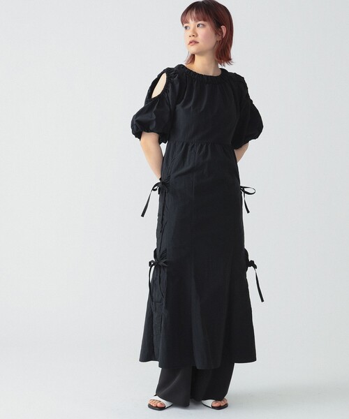 Ray BEAMS（レイビームス）の「RBS / サイド リボン ワンピース（ワンピース・レディース・ブルー/ブラック・1/0）」の5枚目の写真
