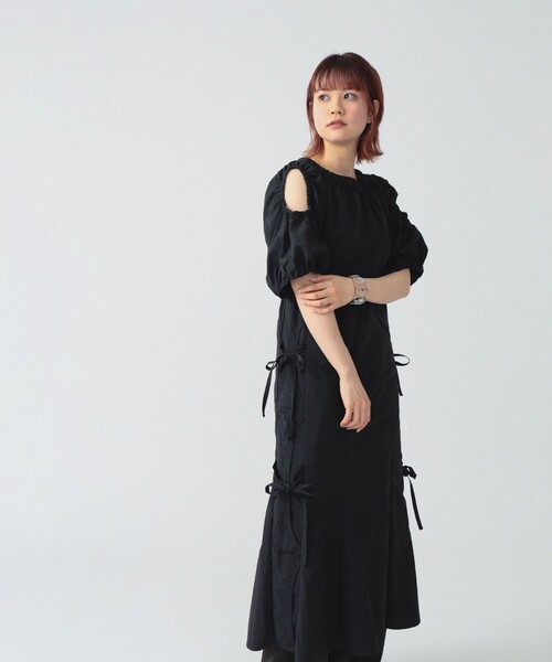 Ray BEAMS（レイビームス）の「RBS / サイド リボン ワンピース（ワンピース・レディース・ブルー/ブラック・1/0）」の7枚目の写真