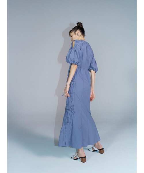 Ray BEAMS（レイビームス）の「RBS / サイド リボン ワンピース（ワンピース・レディース・ブルー/ブラック・1/0）」の10枚目の写真