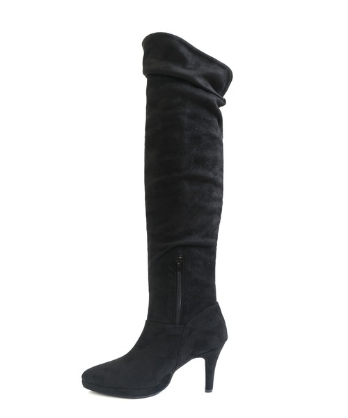 ブラックポインテッドトゥロングブーツ　SLY 2WAY ブラックポインテッドトゥロングブーツ SLY 2WAY