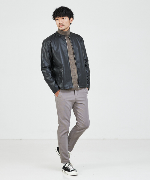ABAHOUSE GRAY(アバハウスグレイ)の「【スポンジタッチ】シャドーカモフラ タートルネック ニット(ニット/セーター・メンズ・グレイッシュベージュ/ブラック/ホワイト/モカ・46/48)」の14枚目の写真