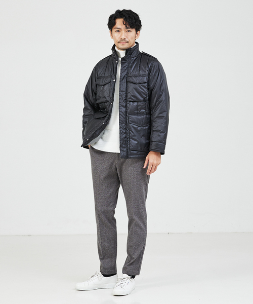 ABAHOUSE GRAY(アバハウスグレイ)の「【スポンジタッチ】シャドーカモフラ タートルネック ニット(ニット/セーター・メンズ・グレイッシュベージュ/ブラック/ホワイト/モカ・46/48)」の20枚目の写真