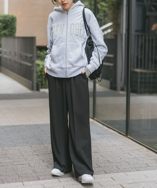 Spick & Span(スピックアンドスパン)の「≪追加≫ダブルクロスツータックパンツ(スラックス・レディース・チャコールグレー/ブラック・36/40/34/38)」の19枚目の写真