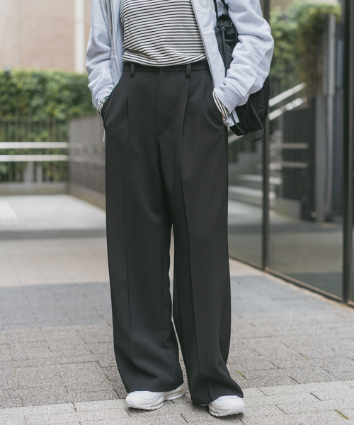 Spick & Span(スピックアンドスパン)の「≪追加≫ダブルクロスツータックパンツ(スラックス・レディース・チャコールグレー/ブラック・36/40/34/38)」の22枚目の写真