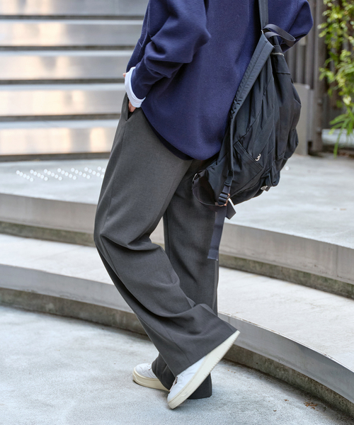 Spick & Span（スピックアンドスパン）の「≪追加≫ダブルクロスツータックパンツ（スラックス・レディース・チャコールグレー/ブラック・36/40/34/38）」の13枚目の写真