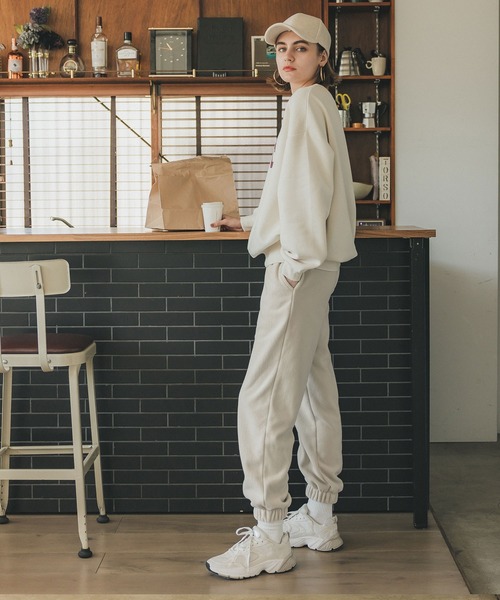 coca(coca)(コカ)の「フリースジョガーパンツ(その他パンツ・レディース・ブラック/ライトベージュ・M/L)」の6枚目の写真