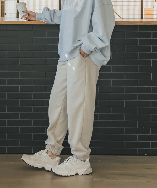 coca(coca)(コカ)の「フリースジョガーパンツ(その他パンツ・レディース・ブラック/ライトベージュ・M/L)」の4枚目の写真
