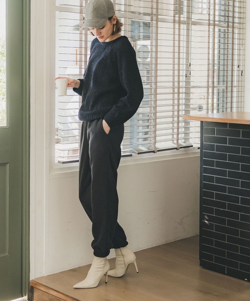 coca(coca)(コカ)の「フリースジョガーパンツ(その他パンツ・レディース・ブラック/ライトベージュ・M/L)」の9枚目の写真