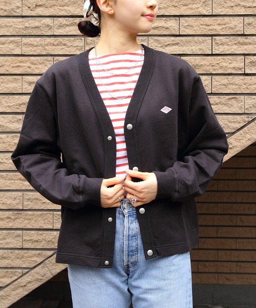 DANTON/ダントン ドットボタンVネックカーディガン DOT BUTTON V-NECK