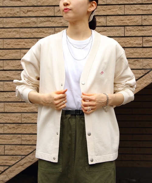 DANTON/ダントン ドットボタンVネックカーディガン DOT BUTTON V-NECK