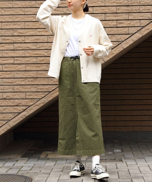 新品タグ付　DANTON ドットボタン Vネックカーディガン 42 グリーン DANTON/ダントン ドットボタンVネックカーディガン DOT BUTTON V-NECK