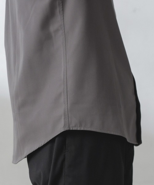 NANO universe（ナノユニバース）の「スタンダードバンドカラーシャツ/長袖（シャツ/ブラウス・メンズ・ライトベージュ/ホワイト/チャコール・L/M/S/XL）」の19枚目の写真
