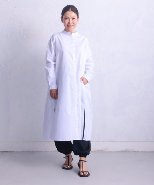 COCO WALK（ココウォーク）の「COCOWALK:C+H :Long Shirts/ロングシャツ（シャツワンピース・レディース・ホワイト/ネイビー/ピンク/ブルー・FREE）」の11枚目の写真