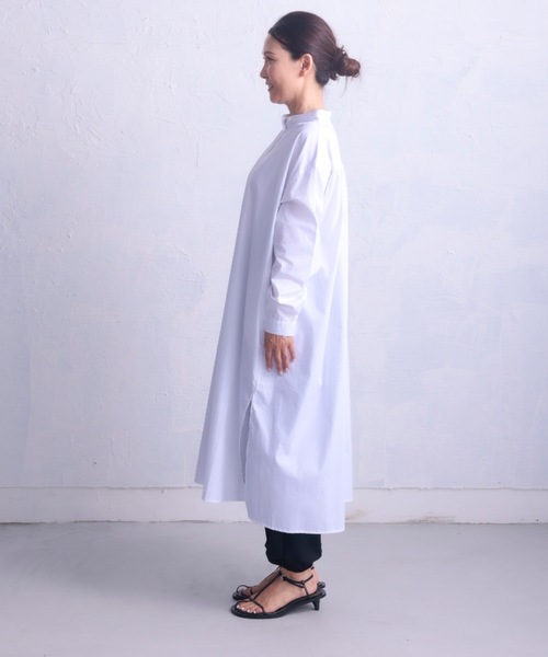 COCO WALK（ココウォーク）の「COCOWALK:C+H :Long Shirts/ロングシャツ（シャツワンピース・レディース・ホワイト/ネイビー/ピンク/ブルー・FREE）」の18枚目の写真