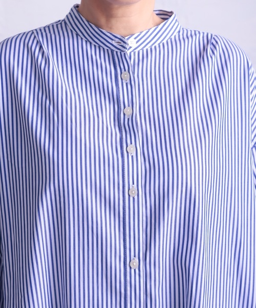 COCO WALK（ココウォーク）の「COCOWALK:C+H :Long Shirts/ロングシャツ（シャツワンピース・レディース・ホワイト/ネイビー/ピンク/ブルー・FREE）」の13枚目の写真