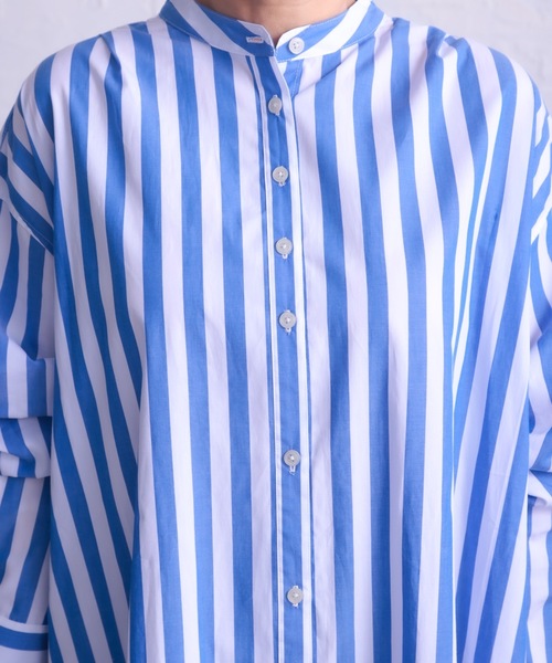 COCO WALK（ココウォーク）の「COCOWALK:C+H :Long Shirts/ロングシャツ（シャツワンピース・レディース・ホワイト/ネイビー/ピンク/ブルー・FREE）」の17枚目の写真