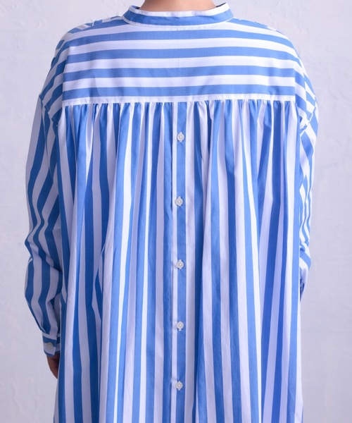 COCO WALK（ココウォーク）の「COCOWALK:C+H :Long Shirts/ロングシャツ（シャツワンピース・レディース・ホワイト/ネイビー/ピンク/ブルー・FREE）」の10枚目の写真