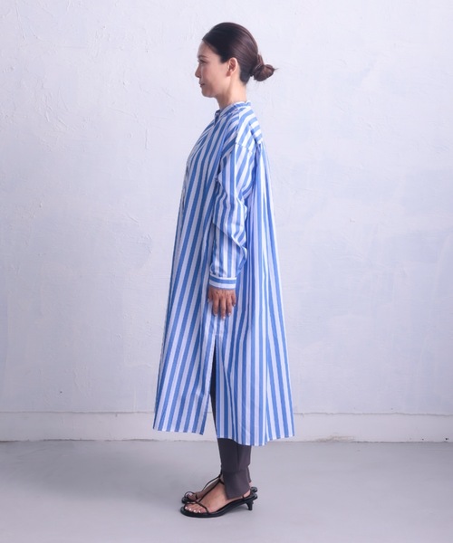 COCO WALK（ココウォーク）の「COCOWALK:C+H :Long Shirts/ロングシャツ（シャツワンピース・レディース・ホワイト/ネイビー/ピンク/ブルー・FREE）」の8枚目の写真