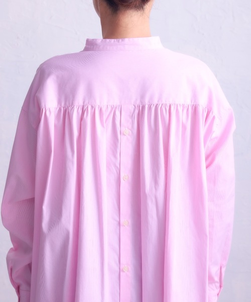 COCO WALK（ココウォーク）の「COCOWALK:C+H :Long Shirts/ロングシャツ（シャツワンピース・レディース・ホワイト/ネイビー/ピンク/ブルー・FREE）」の14枚目の写真