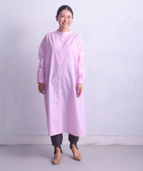 COCO WALK（ココウォーク）の「COCOWALK:C+H :Long Shirts/ロングシャツ（シャツワンピース・レディース・ホワイト/ネイビー/ピンク/ブルー・FREE）」の12枚目の写真