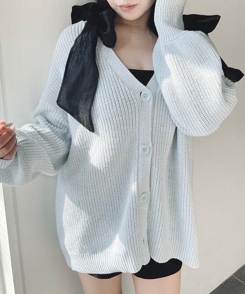 NOMAE（ノーマエ）の「きらきらラメニットカーディガン（カーディガン