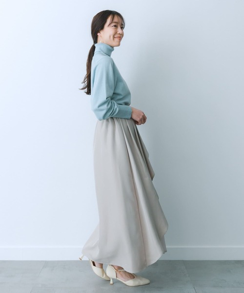 HEYUMM（ヘユム）の「シアープリーツレイヤードスカート（スカート・レディース・ライトベージュ/ラベンダー/チャコールグレー・SMALL/MEDIUM）」の15枚目の写真