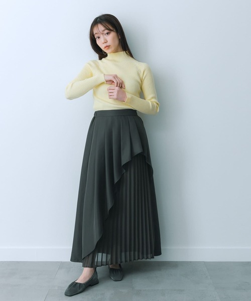 HEYUMM（ヘユム）の「シアープリーツレイヤードスカート（スカート・レディース・ライトベージュ/ラベンダー/チャコールグレー・SMALL/MEDIUM）」の22枚目の写真