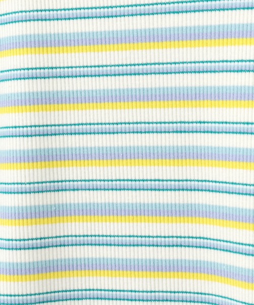 MAKE YOUR DAY(メイクユアデイ)の「無地とボーダーリブロンパス(ロンパース・キッズ・グレー/オフホワイト/イエロー/ピンク・70/80)」の14枚目の写真