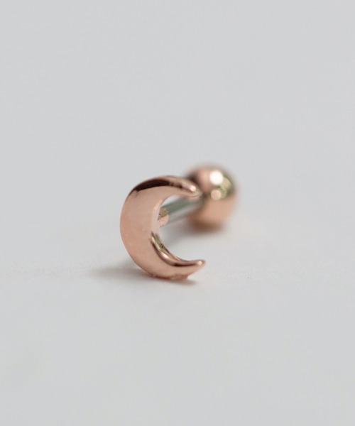 Peony(ピオニー)の「【Peony/ピオニー】/サージカルステンレス ムーンスタッドピアス(ピアス(片耳用)・レディース・ピンクゴールド/ゴールド/シルバー・FREE)」の3枚目の写真