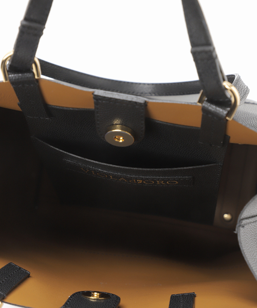 La TOTALITE（ラトータリテ）の「【VIOLAd’ORO/ヴィオラドーロ】WフェイスレザートートBAG（トートバッグ・レディース・アイボリー/ブラック・FREE）」の17枚目の写真