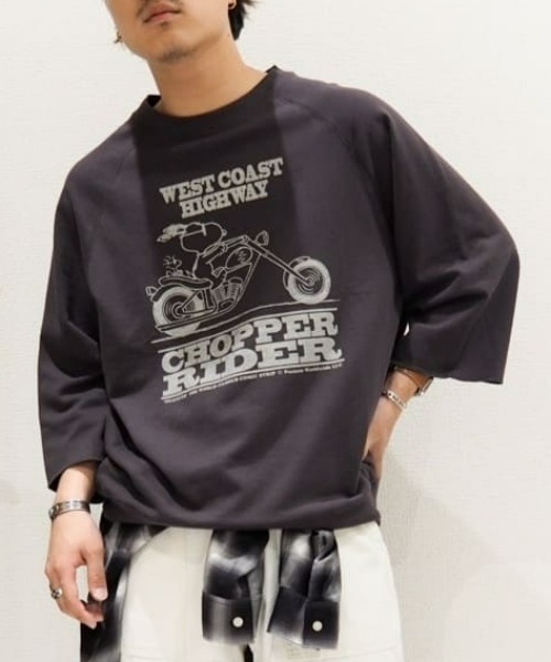 ピーナッツ　スエットTシャツ Right-on（ライトオン）の「【PEANUTS】ピーナッツ7分