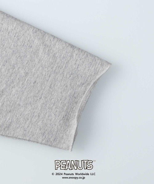 Right-on(ライトオン)の「【PEANUTS】ピーナッツ7分スウェット(Tシャツ/カットソー・メンズ・オフホワイト/グレー/サックスブルー/ダークグレー/イエロー/オレンジ・M/L/XL)」の16枚目の写真