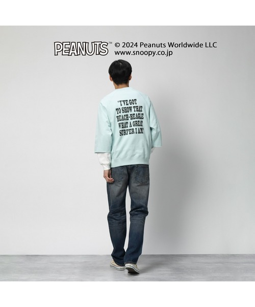 ピーナッツ　スエットTシャツ Right-on（ライトオン）の「【PEANUTS】ピーナッツ7分