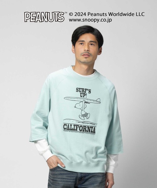 セール】【PEANUTS】ピーナッツ7分スウェット（Tシャツ