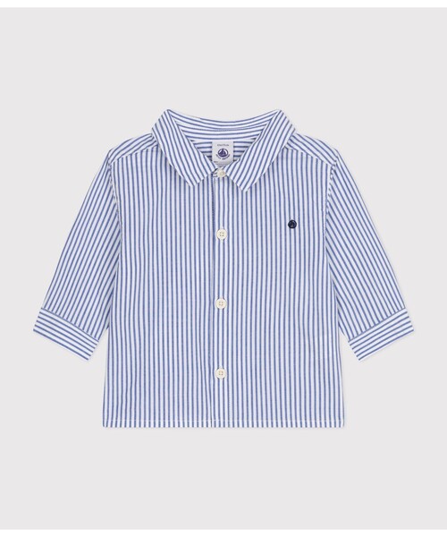 【セール】ポプリン長袖シャツ(シャツ/ブラウス)|PETIT BATEAU(プチバトー)