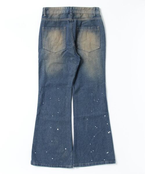 ANTIDOTE フレアデニムパンツ ダメージ ジーンズ ウォッシュド 82dcf56c2b6bcd8b440be17aa80b39