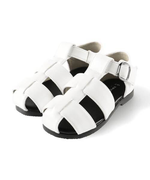 BRANSHES(ブランシェス)の「合皮グルカサンダル(サンダル・キッズ・ブラック/オフホワイト・18.0cm/19.0cm/17.0cm/16.0cm/20.0cm)」の3枚目の写真