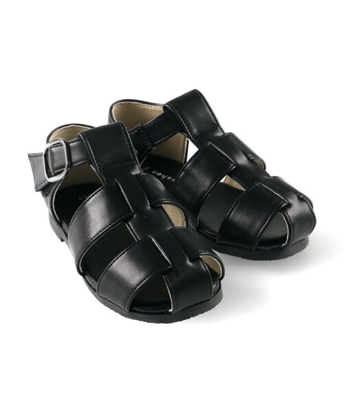 BRANSHES(ブランシェス)の「合皮グルカサンダル(サンダル・キッズ・ブラック/オフホワイト・18.0cm/19.0cm/17.0cm/16.0cm/20.0cm)」の7枚目の写真