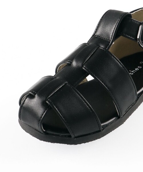 BRANSHES(ブランシェス)の「合皮グルカサンダル(サンダル・キッズ・ブラック/オフホワイト・18.0cm/19.0cm/17.0cm/16.0cm/20.0cm)」の11枚目の写真