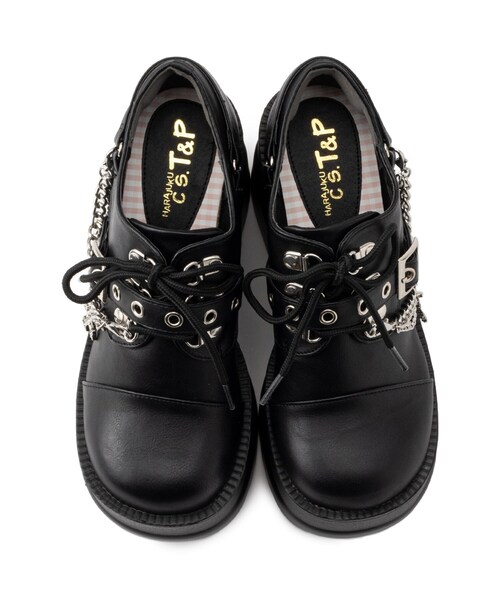 cs T&P(シーエスティーアンドピー)の「厚底チェーン付きパンプス(パンプス・レディース・ホワイト/ブラック/パープル系・S/M/L/LL)」の10枚目の写真