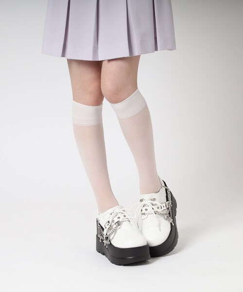 cs T&P(シーエスティーアンドピー)の「厚底チェーン付きパンプス(パンプス・レディース・ホワイト/ブラック/パープル系・S/M/L/LL)」の18枚目の写真