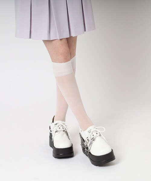 cs T&P(シーエスティーアンドピー)の「厚底チェーン付きパンプス(パンプス・レディース・ホワイト/ブラック/パープル系・S/M/L/LL)」の19枚目の写真