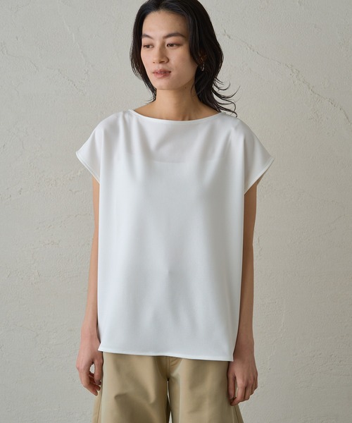 LOUNGEDRESS（ラウンジドレス）の「カットジョーゼットフレンチブラウス（シャツ/ブラウス・レディース・オフホワイト/ネイビー/ブラック・FREE）」の11枚目の写真