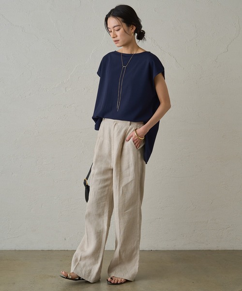 LOUNGEDRESS（ラウンジドレス）の「カットジョーゼットフレンチブラウス（シャツ/ブラウス・レディース・オフホワイト/ネイビー/ブラック・FREE）」の19枚目の写真