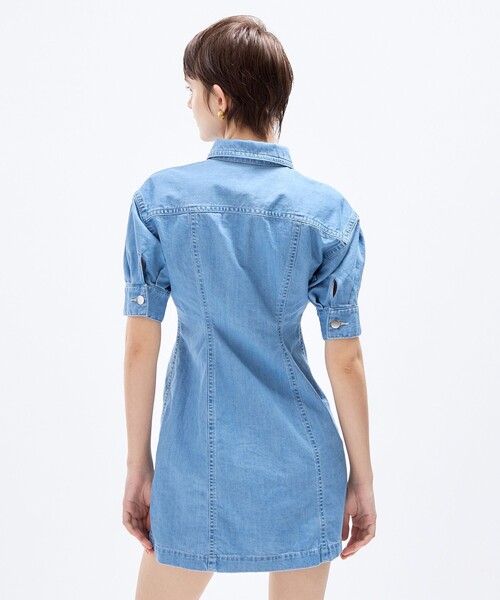 DEICY(デイシー)の「デニムミニワンピース(ワンピース・レディース・ネイビー/ライトインディゴブルー/サックスブルー・0/1)」の6枚目の写真