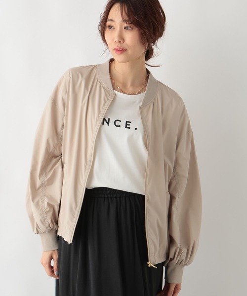 GLOBAL WORK（グローバルワーク）の「エアかる撥水MA-1/986438（MA-1・レディース・カーキ/アイボリー/ベージュ・SHORT/REGULAR）」の16枚目の写真