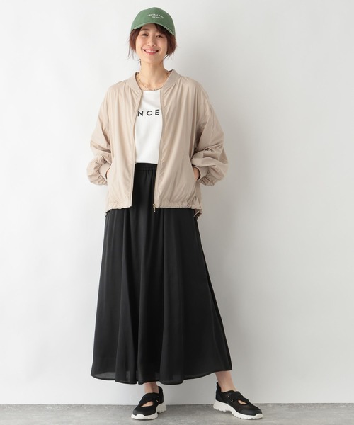 まーるさんアイボリー、カーキベージュ1 GLOBAL WORK（グローバルワーク）の「エアかる撥水MA-1/986438（MA-1