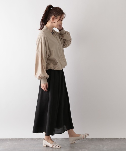 GLOBAL WORK（グローバルワーク）の「エアかる撥水MA-1/986438（MA-1・レディース・カーキ/アイボリー/ベージュ・SHORT/REGULAR）」の8枚目の写真