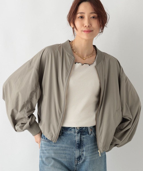 GLOBAL WORK（グローバルワーク）の「エアかる撥水MA-1/986438（MA-1・レディース・カーキ/アイボリー/ベージュ・SHORT/REGULAR）」の21枚目の写真